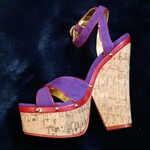 Sergio Zelcer Platform Wedges. Size 6.